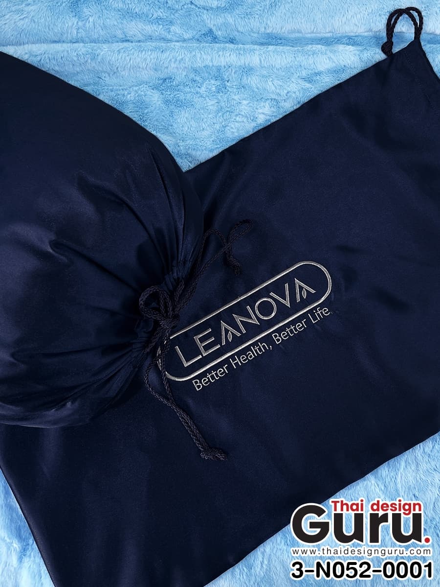 ถุงผ้าหูรูดสีน้ำเงิน