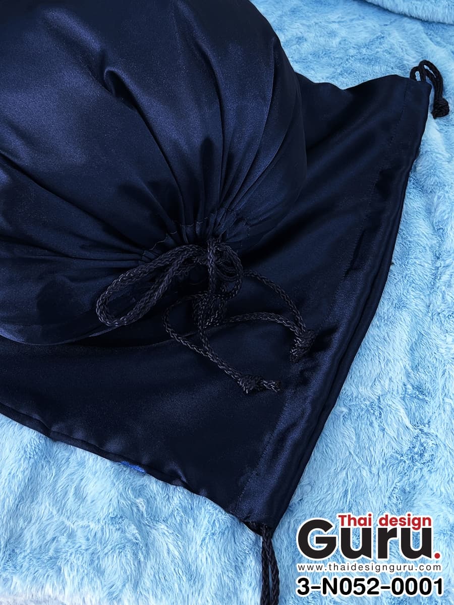 ถุงผ้าหูรูดสีน้ำเงิน