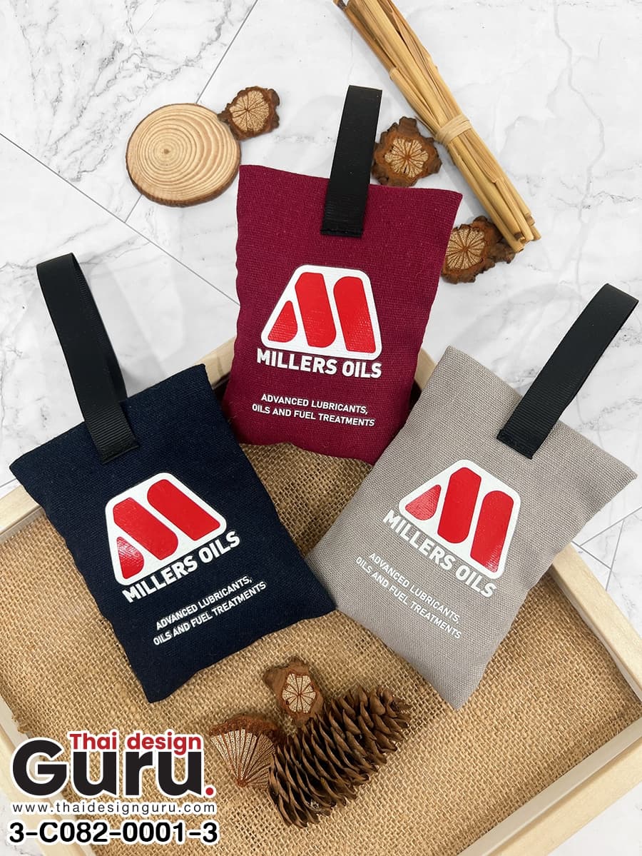 ถุงหอมผ้าลินินสีแดง