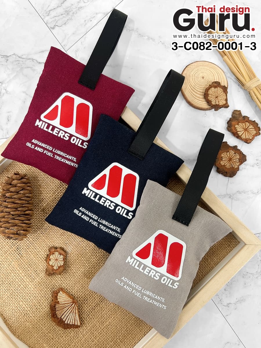 ถุงหอมผ้าลินินสีแดง