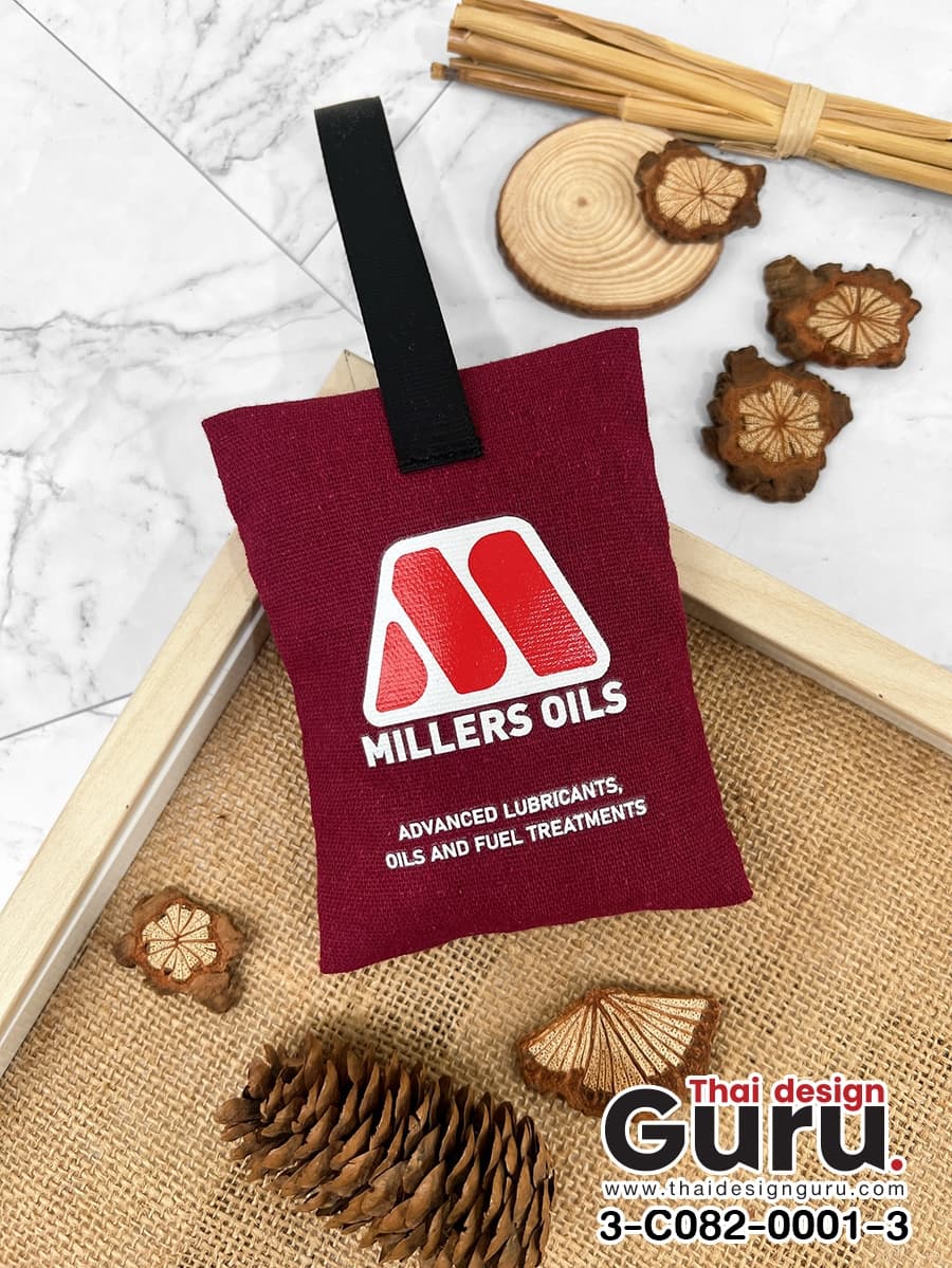 ถุงหอมผ้าลินินสีแดง