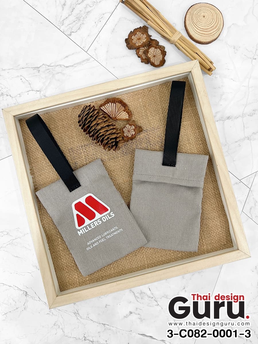 ถุงหอมผ้าลินินสีแดง