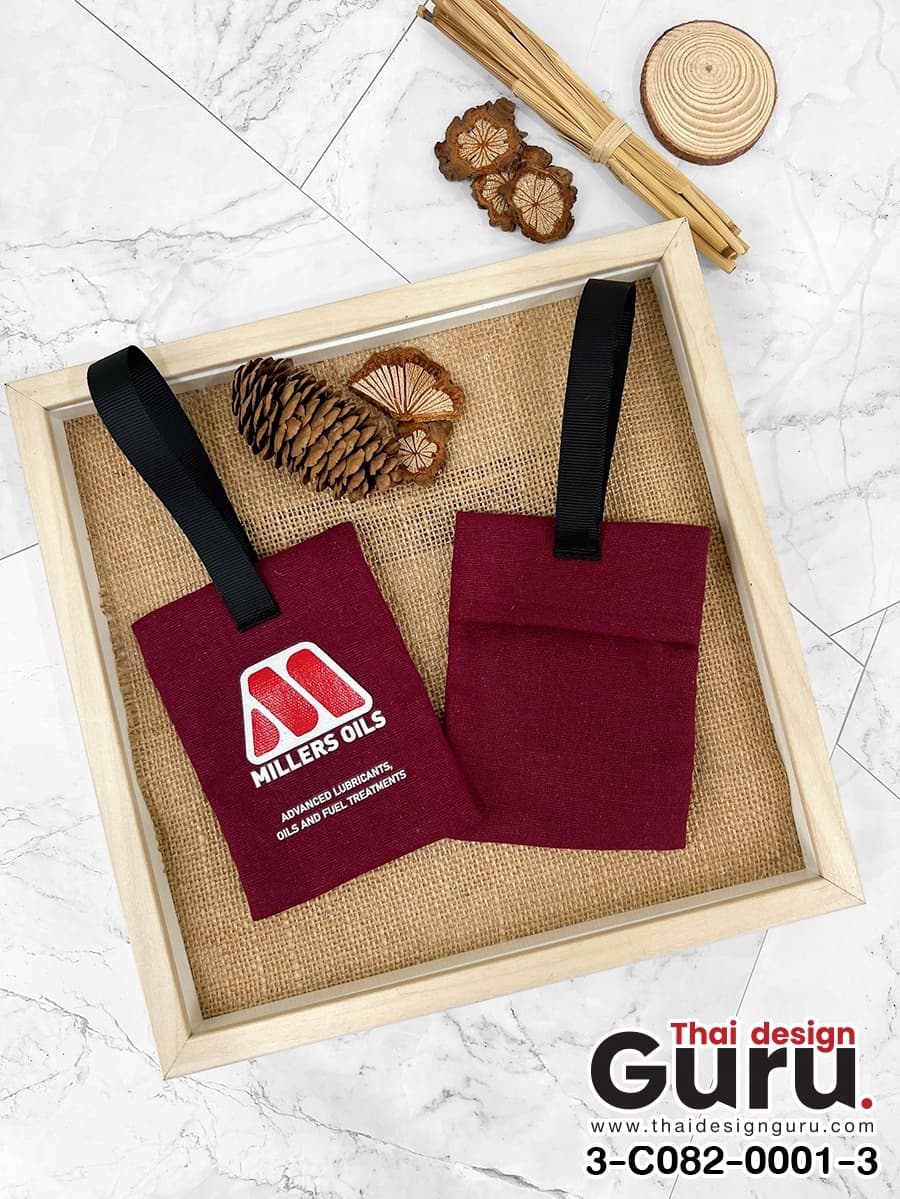 ถุงหอมผ้าลินินสีแดง