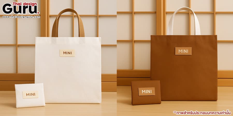 กระเป๋าผ้าสไตล์มินิมอล