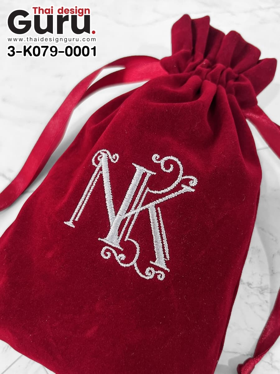 ถุงผ้ากำมะหยี่หูรูด