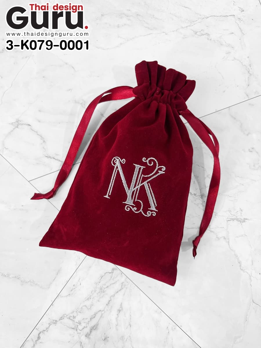 ถุงผ้ากำมะหยี่หูรูด