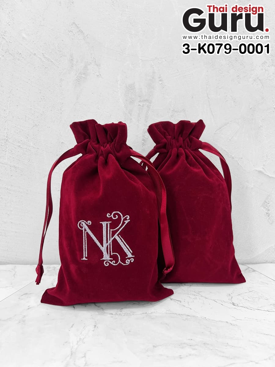 ถุงผ้ากำมะหยี่หูรูด