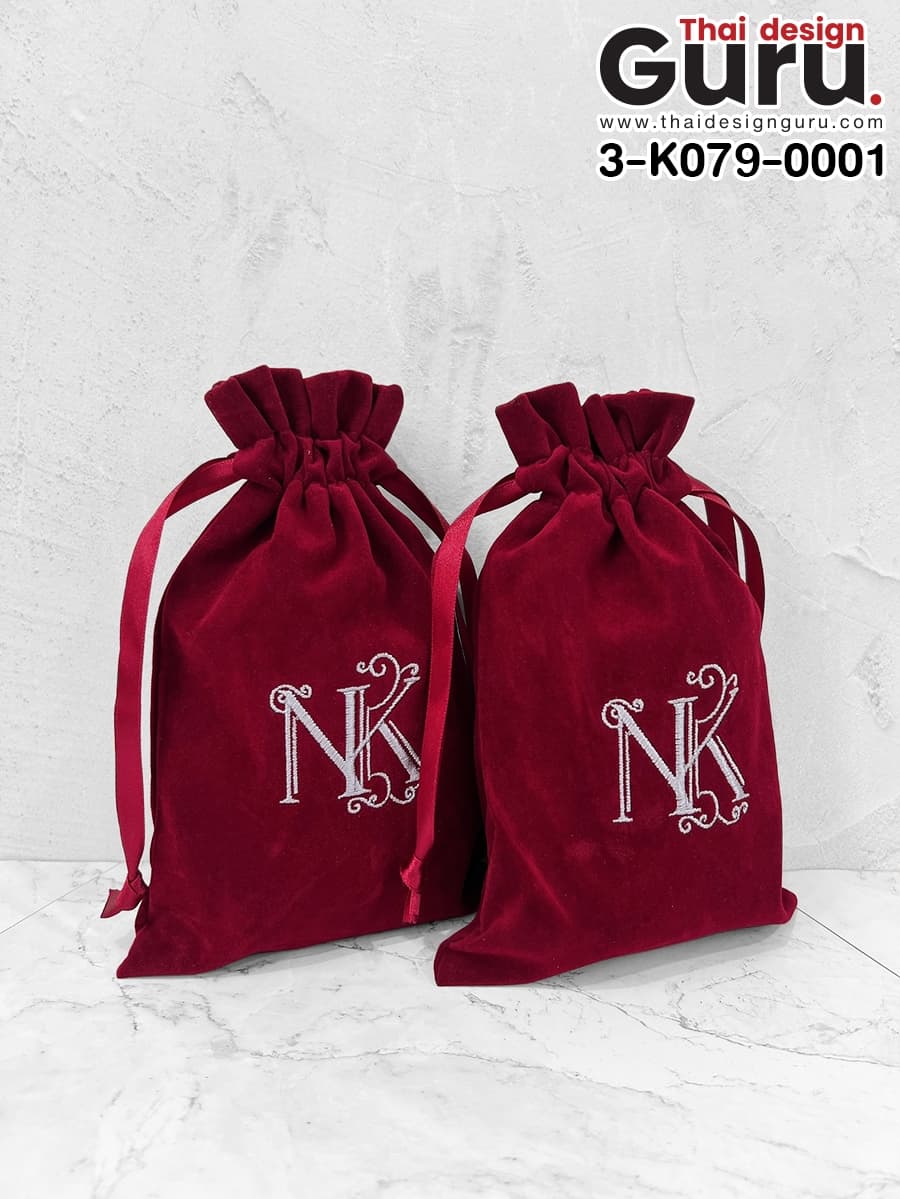 ถุงผ้ากำมะหยี่หูรูด