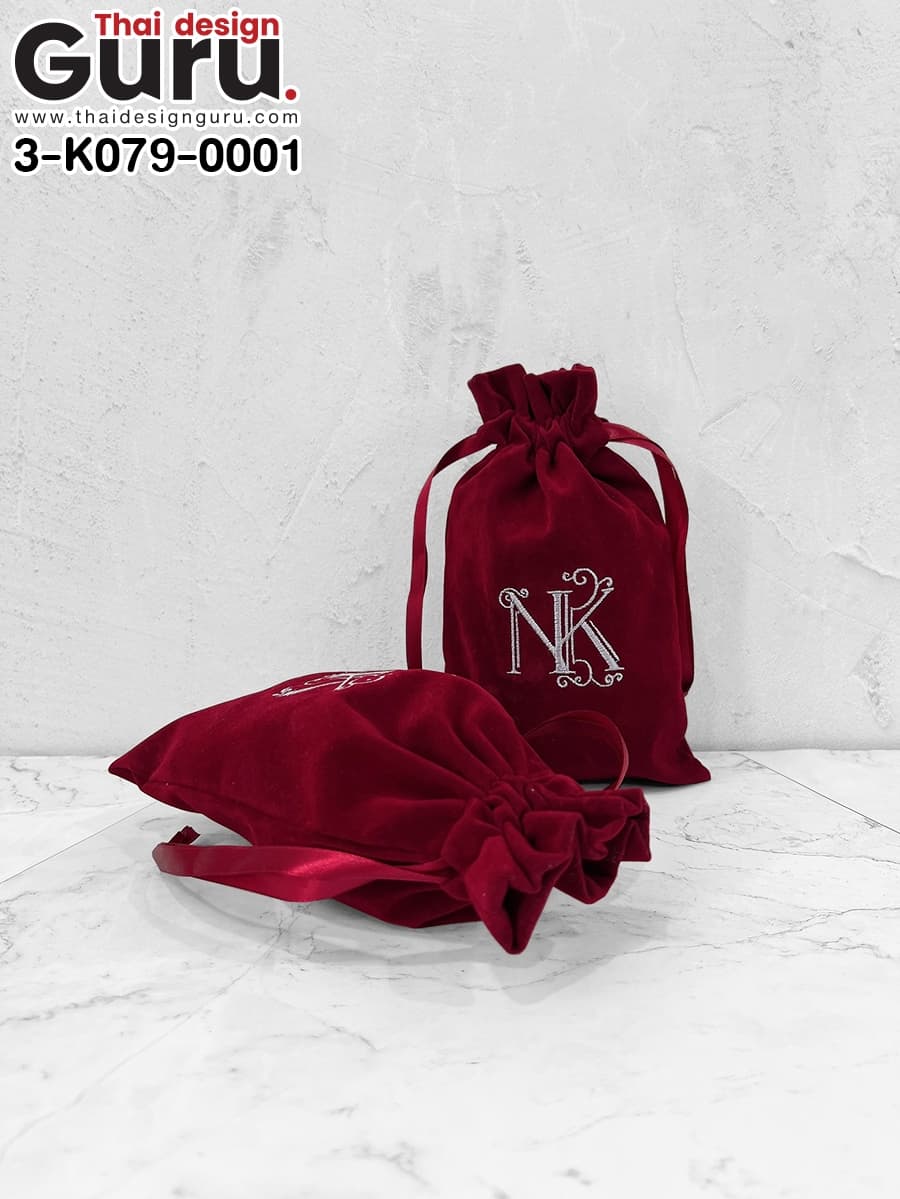 ถุงผ้ากำมะหยี่หูรูด