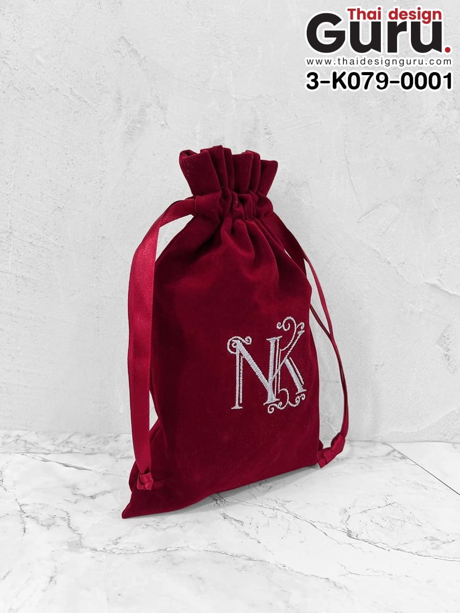 ถุงผ้ากำมะหยี่หูรูด