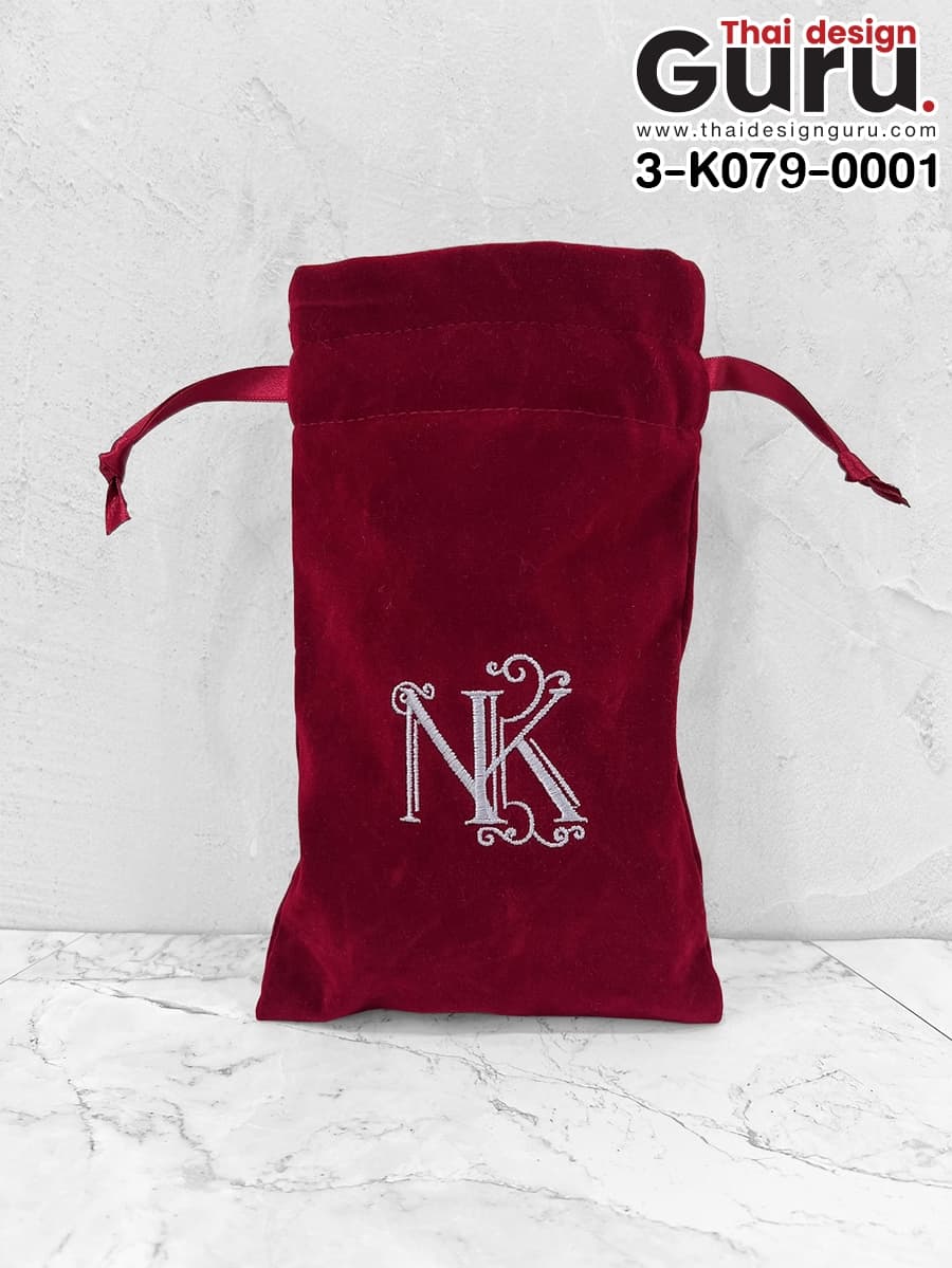 ถุงผ้ากำมะหยี่หูรูด