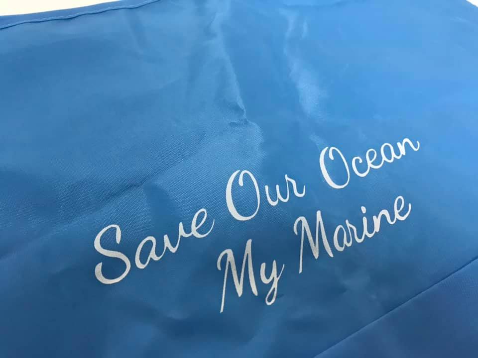 รับทำ ถุงผ้าลดโลกร้อน ใหญ่พิเศษ ให้กัน Save our Ocean