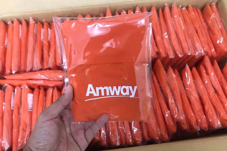 ทำ ถุงผ้าลดโลกร้อน ผ้าร่ม พับได้ ให้กับ Amway