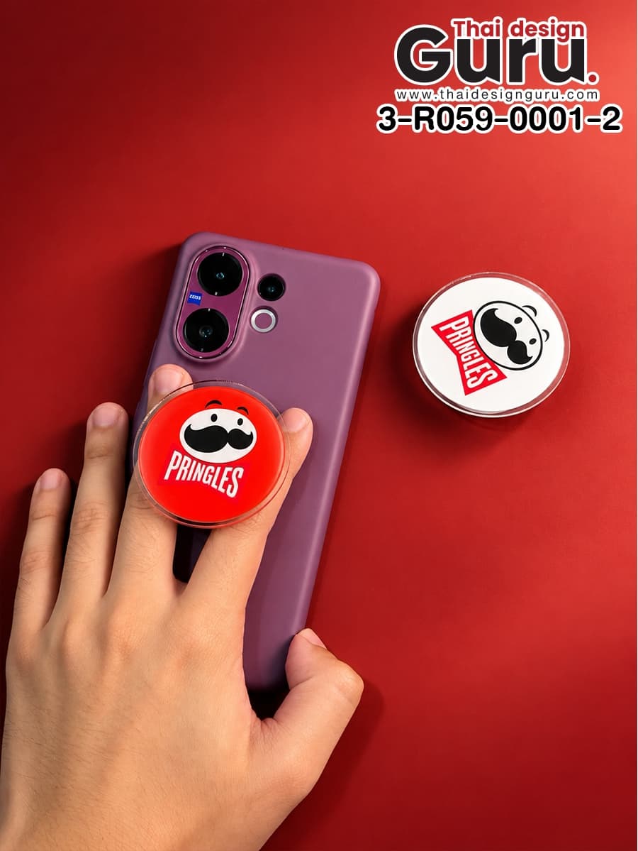 สั่งผลิต GRIPTOK อะคริลิคทรงกลมสีขาว-แดง GRIPTOK อะคริลิคทรงกลมสีขาว-แดง