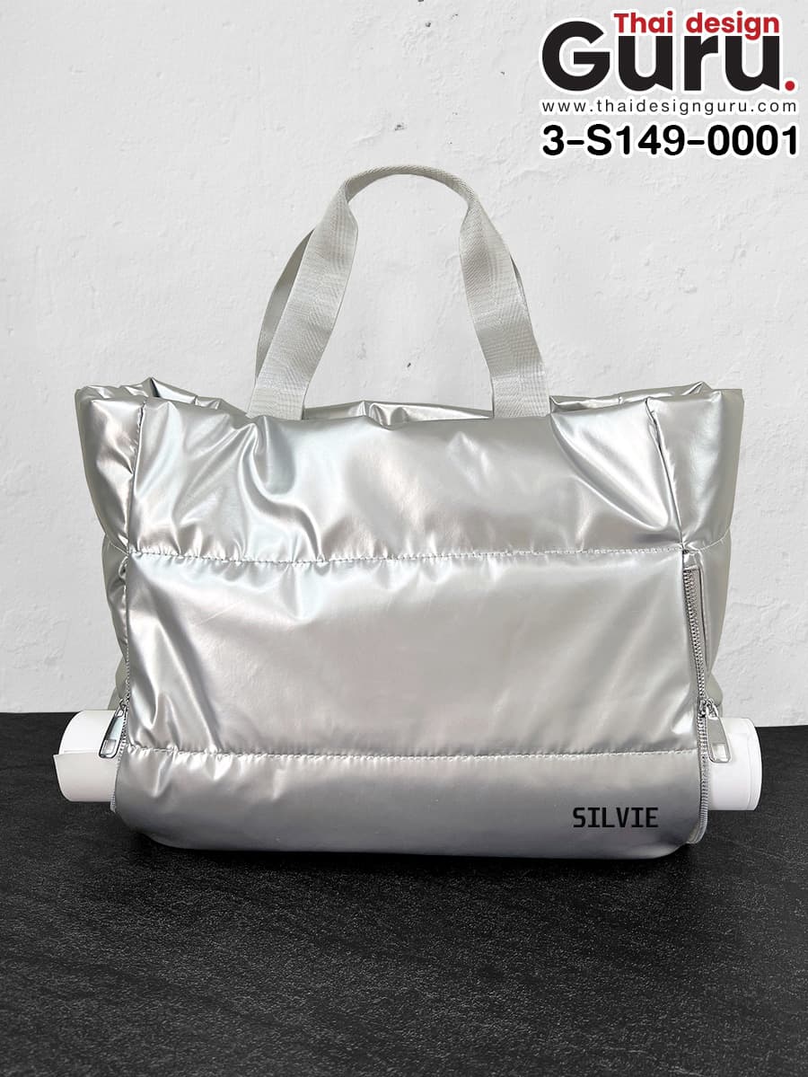 สั่งผลิตกระเป๋าหูหิ้วสีเงิน กระเป๋าหูหิ้วสีเงิน