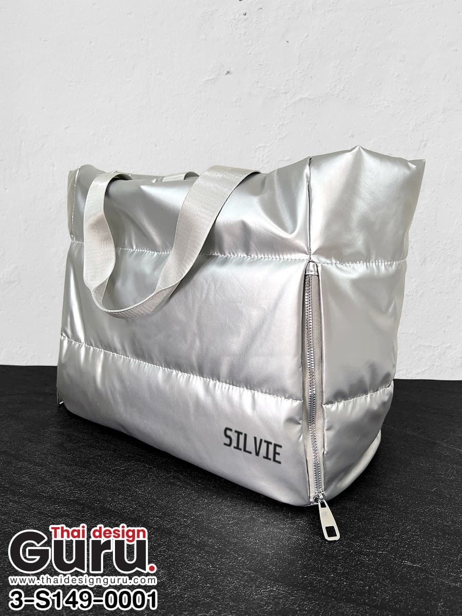 สั่งผลิตกระเป๋าหูหิ้วสีเงิน กระเป๋าหูหิ้วสีเงิน