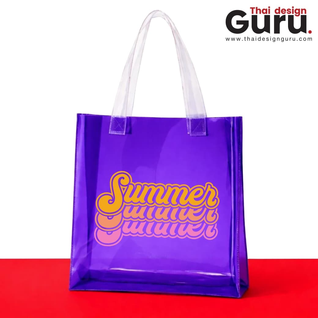 กระเป๋าหูหิ้วผ้า PVC กันน้ำ กระเป๋าหูหิ้ว