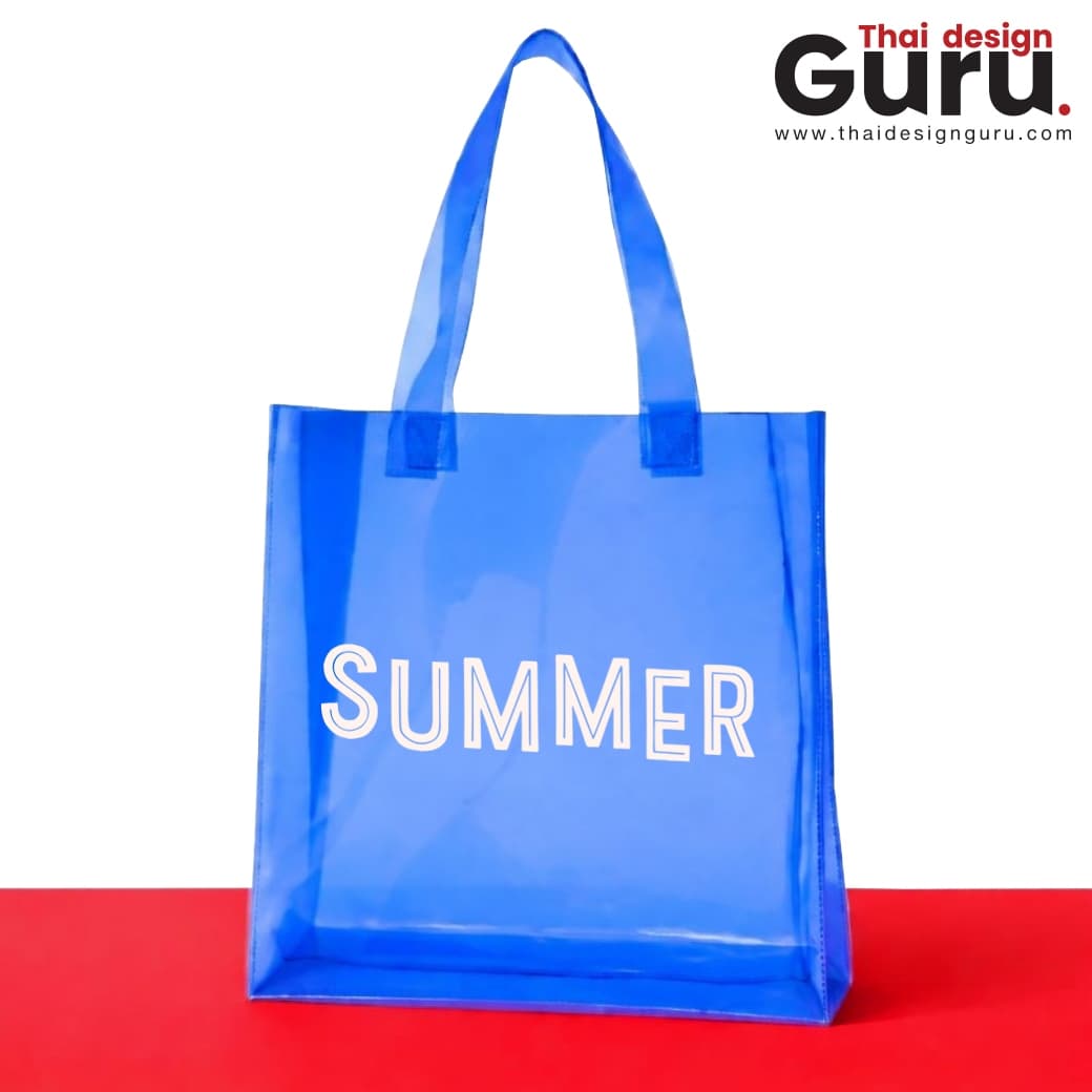 กระเป๋าหูหิ้วผ้า PVC กันน้ำ กระเป๋าหูหิ้ว