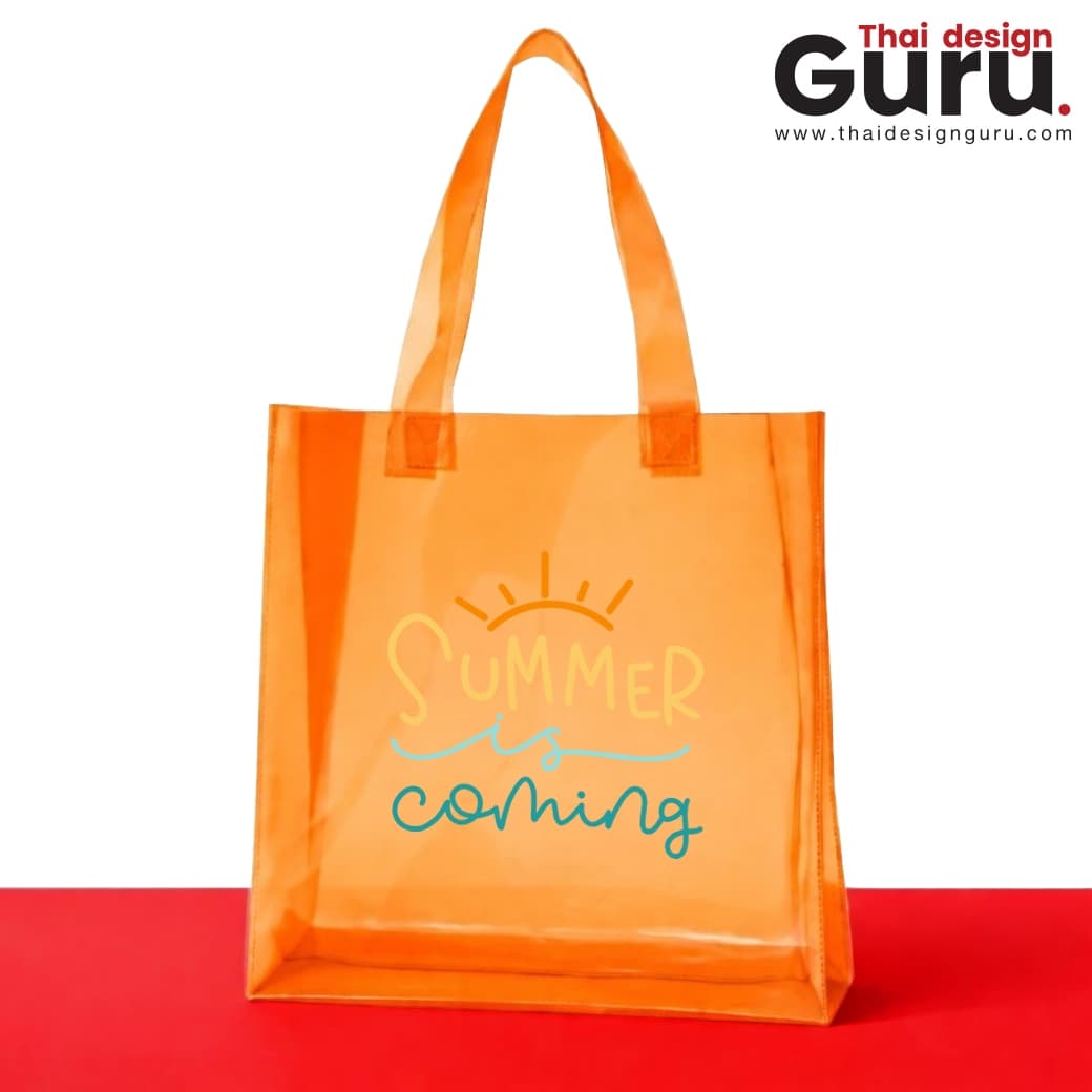 กระเป๋าหูหิ้วผ้า PVC กันน้ำ กระเป๋าหูหิ้ว