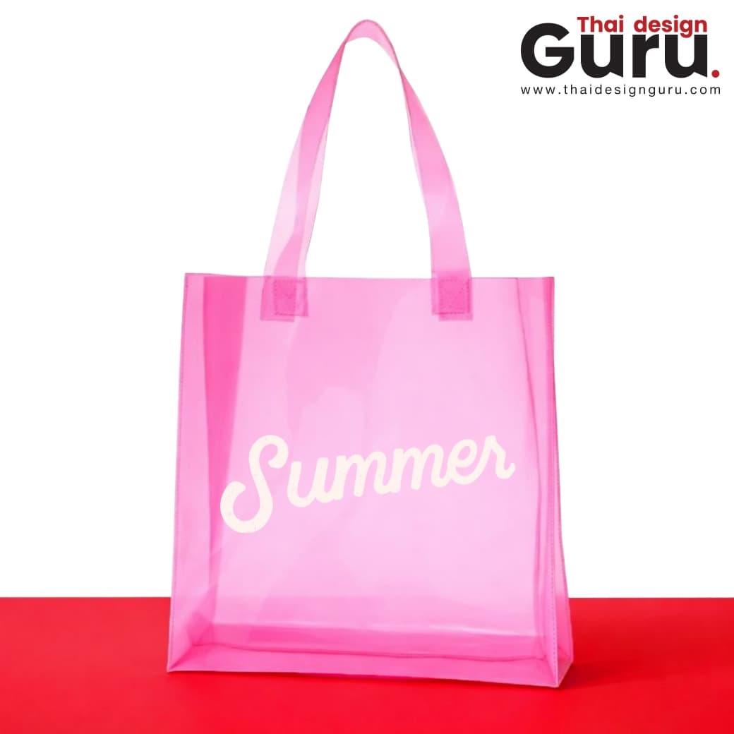 กระเป๋าหูหิ้วผ้า PVC กันน้ำ กระเป๋าหูหิ้ว