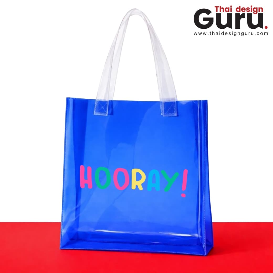 กระเป๋าหูหิ้วผ้า PVC กันน้ำ กระเป๋าหูหิ้ว
