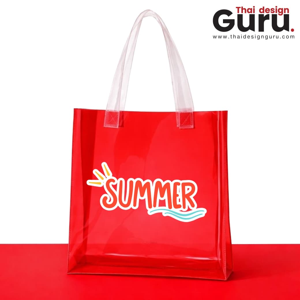 กระเป๋าหูหิ้วผ้า PVC กันน้ำ กระเป๋าหูหิ้ว