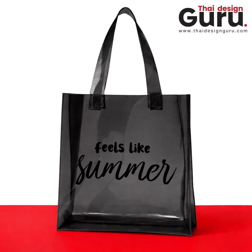 กระเป๋าหูหิ้วผ้า PVC กันน้ำ กระเป๋าหูหิ้ว