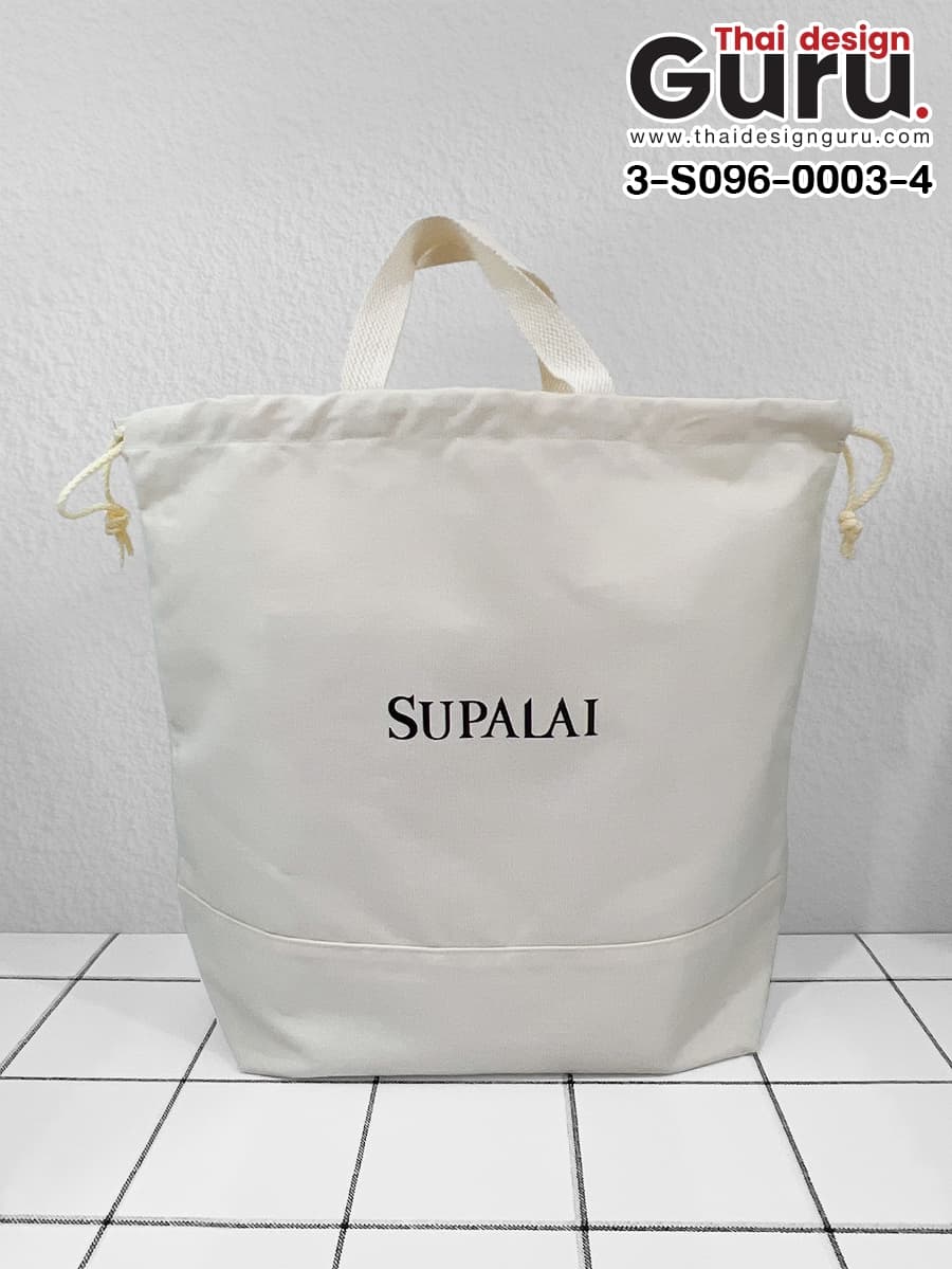 กระเป๋าผ้าหูรูด มีหูหิ้ว