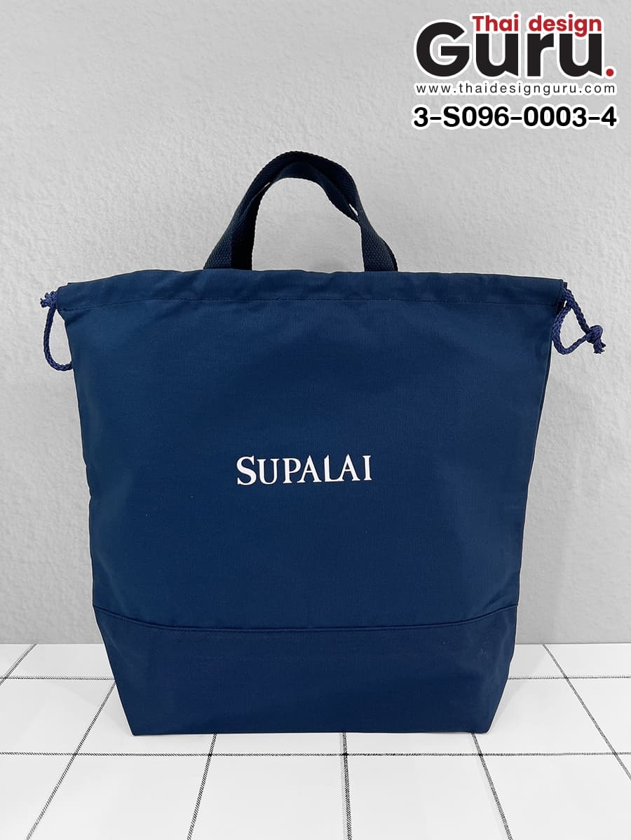 กระเป๋าผ้าหูรูด มีหูหิ้ว