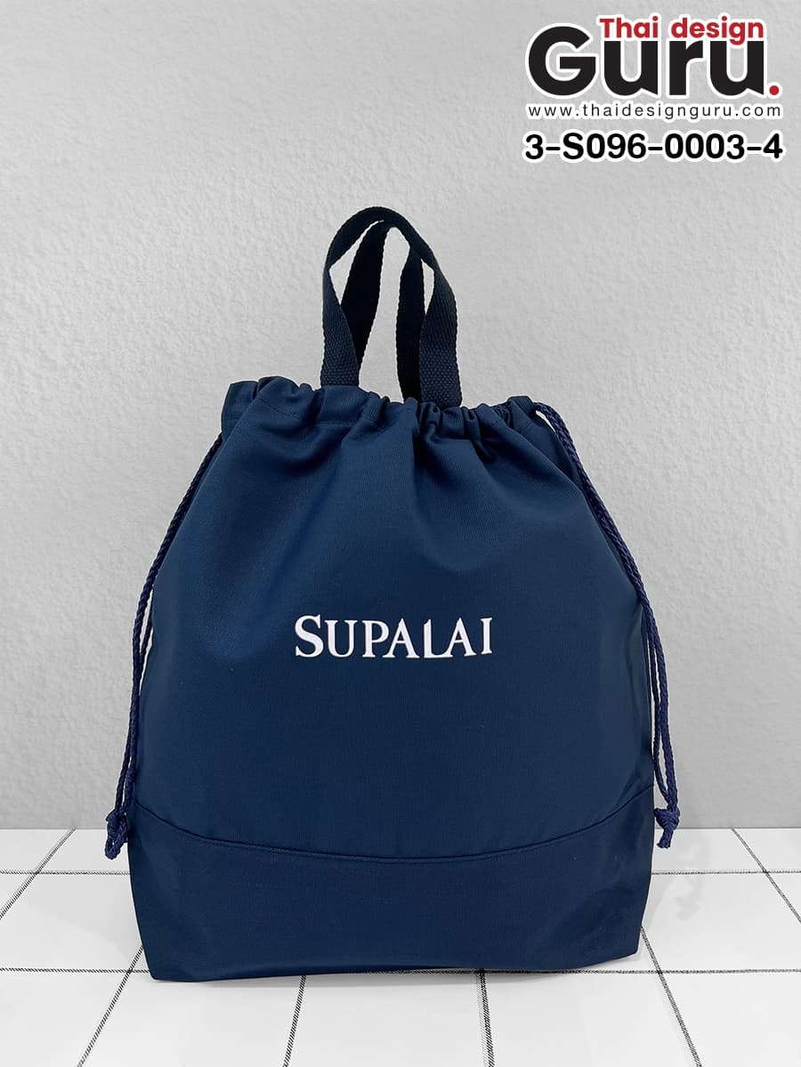 กระเป๋าผ้าหูรูด มีหูหิ้ว