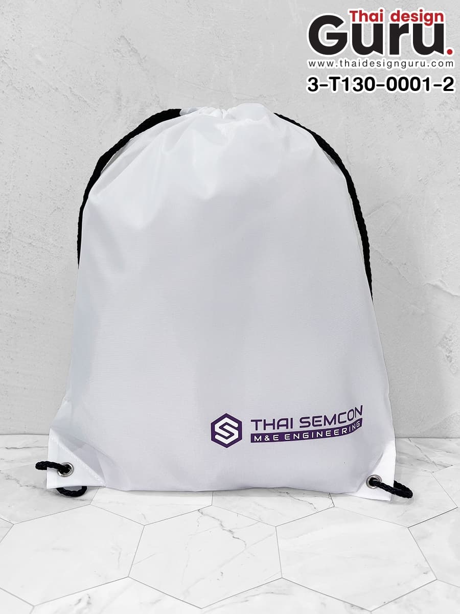 รับผลิตถุงผ้าหูรูดสีขาว-ดำ ถุงผ้าหูรูดสีขาว-ดำ