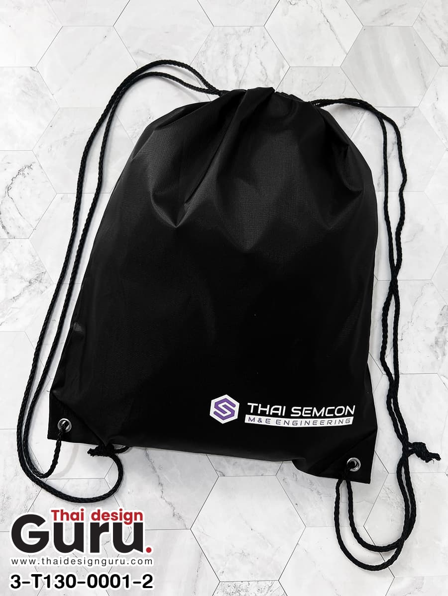 รับผลิตถุงผ้าหูรูดสีขาว-ดำ ถุงผ้าหูรูดสีขาว-ดำ