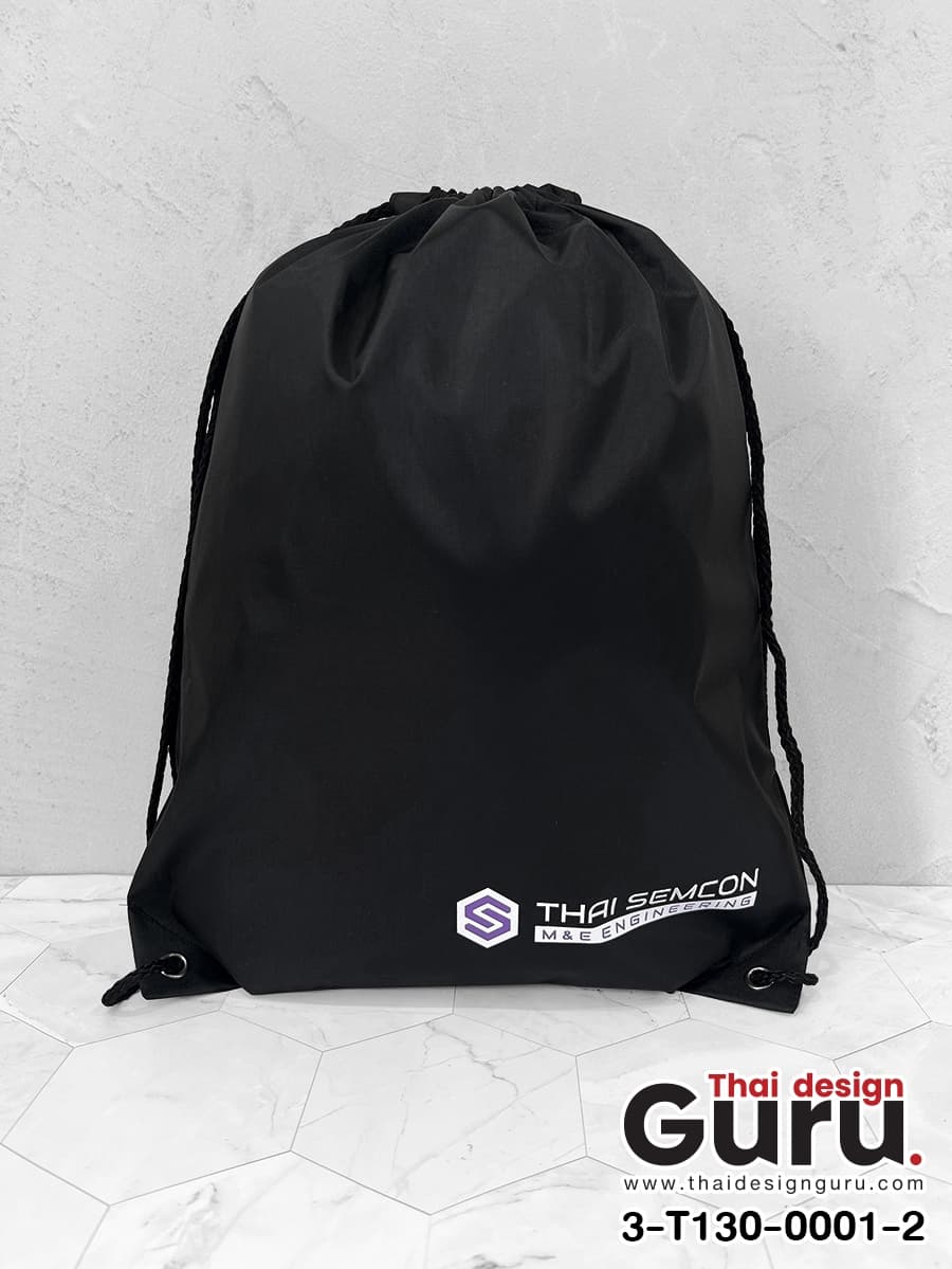 รับผลิตถุงผ้าหูรูดสีขาว-ดำ ถุงผ้าหูรูดสีขาว-ดำ