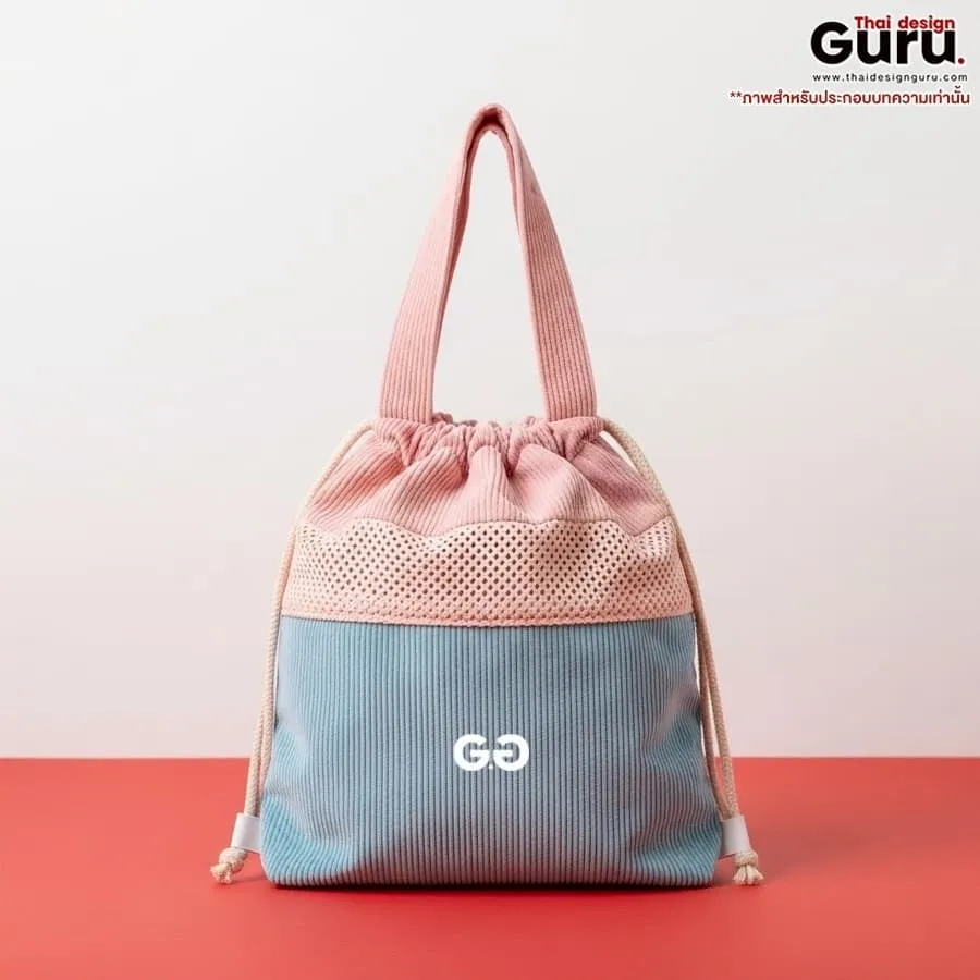 กระเป๋าช็อปปิ้งผ้าขยายก้น