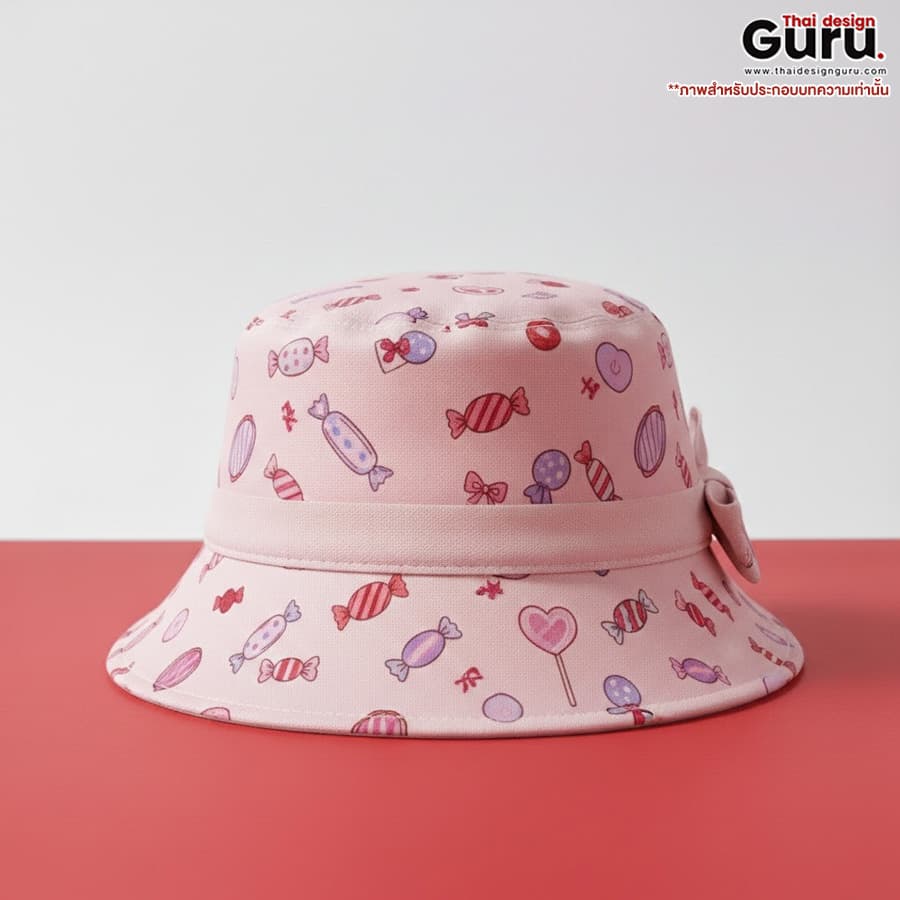 หมวกผ้าทรงบักเก็ต ธีมวาเลนไทน์ หมวกผ้าทรงบักเก็ต