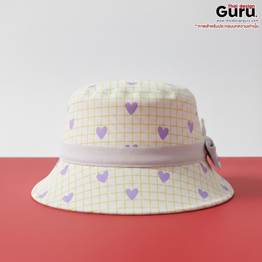 หมวกผ้าทรงบักเก็ต ธีมวาเลนไทน์ หมวกผ้าทรงบักเก็ต
