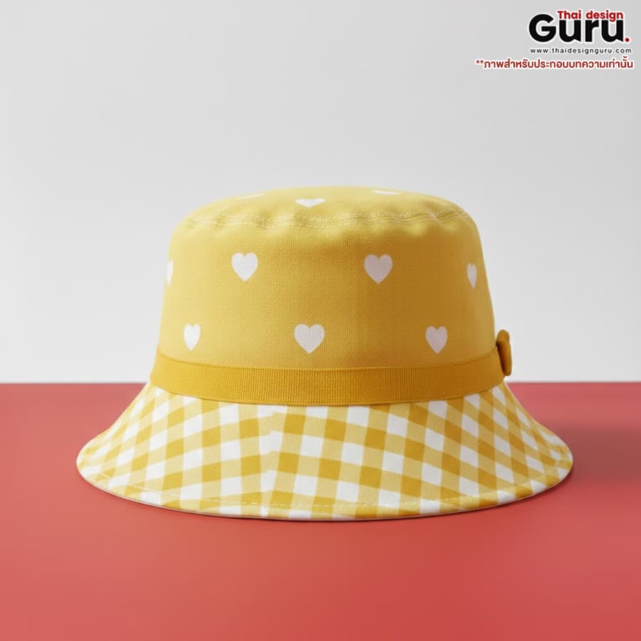 หมวกผ้าทรงบักเก็ต ธีมวาเลนไทน์ หมวกผ้าทรงบักเก็ต