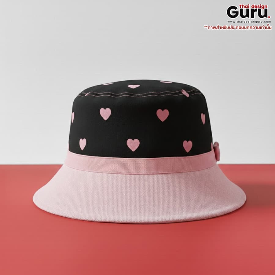 หมวกผ้าทรงบักเก็ต ธีมวาเลนไทน์ หมวกผ้าทรงบักเก็ต