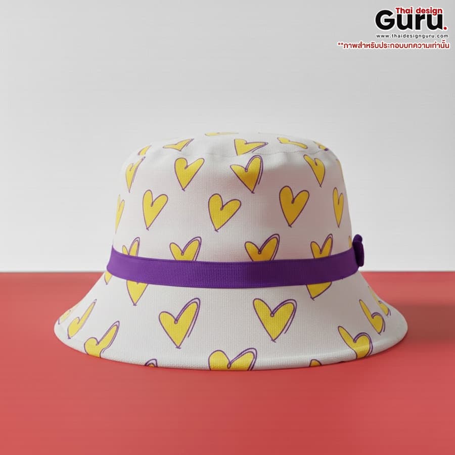 หมวกผ้าทรงบักเก็ต ธีมวาเลนไทน์ หมวกผ้าทรงบักเก็ต
