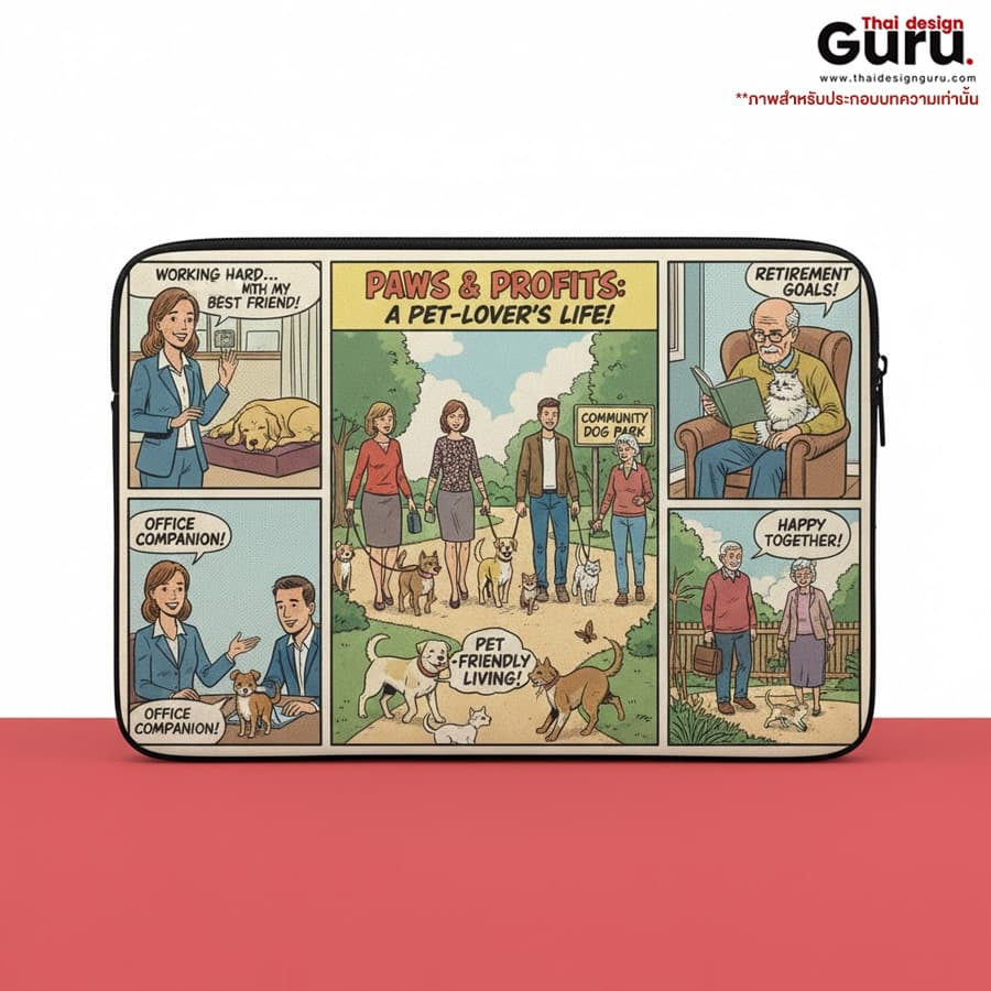 ซองผ้าซิปรูดใส่โน๊ตบุ๊ค