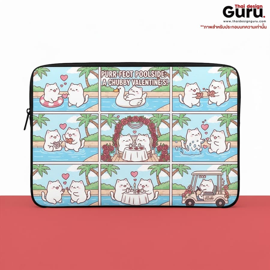 ซองผ้าซิปรูดใส่โน๊ตบุ๊ค