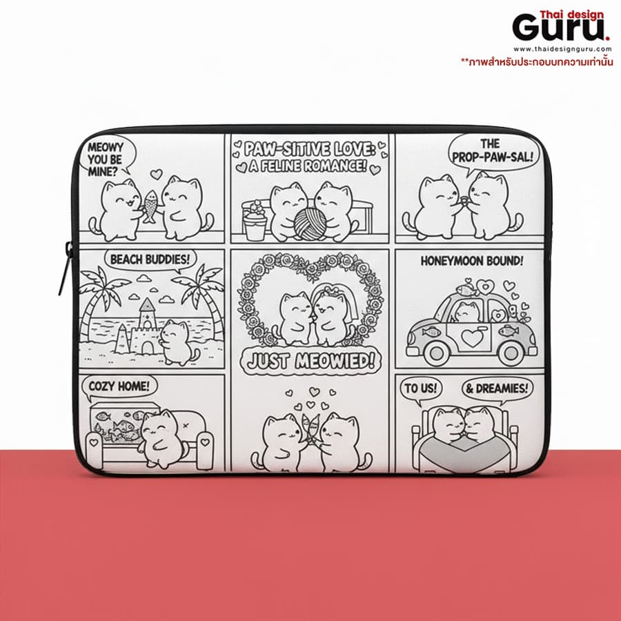 ซองผ้าซิปรูดใส่โน๊ตบุ๊ค