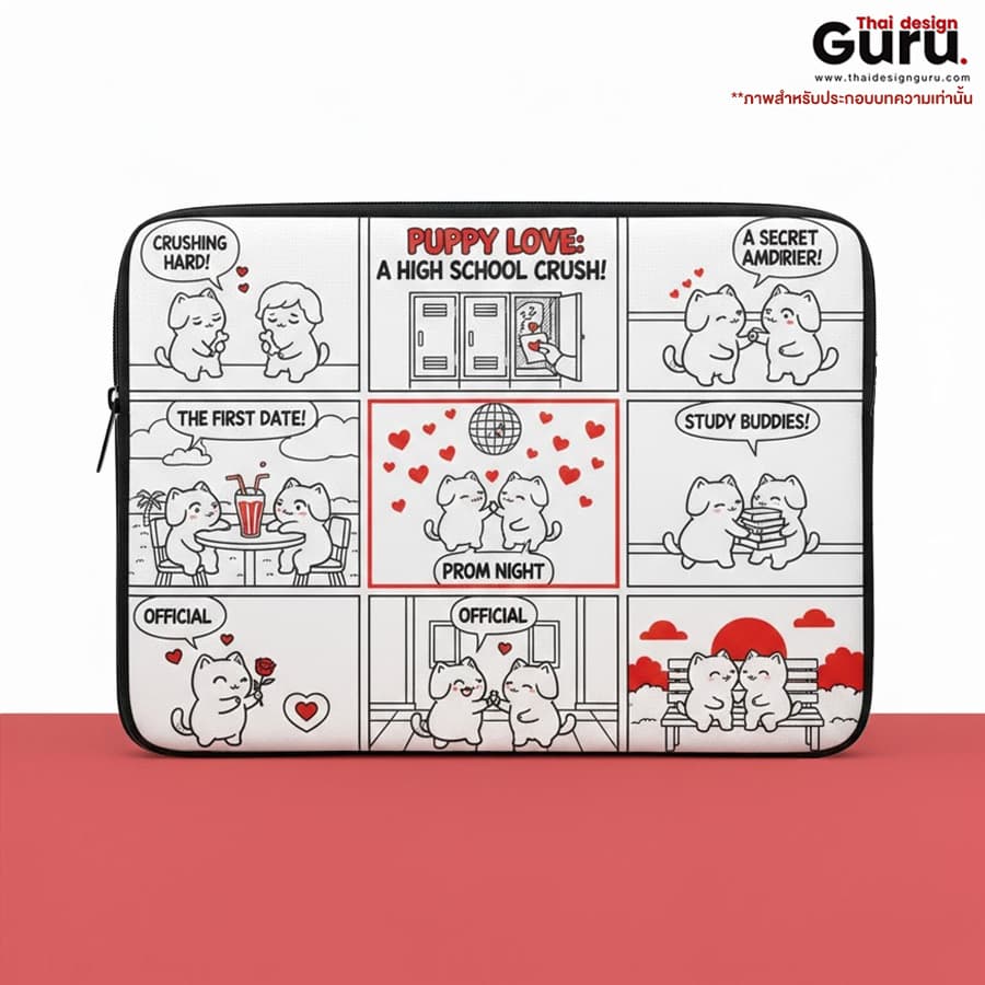 ซองผ้าซิปรูดใส่โน๊ตบุ๊ค
