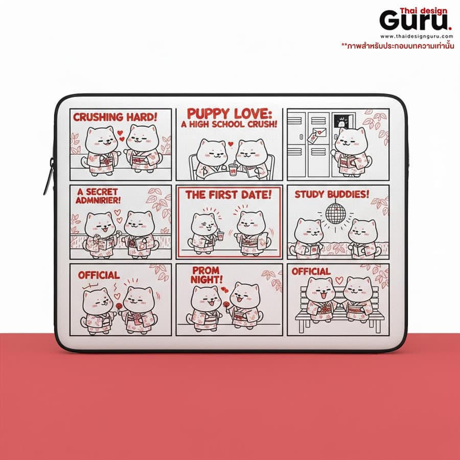 ซองผ้าซิปรูดใส่โน๊ตบุ๊ค