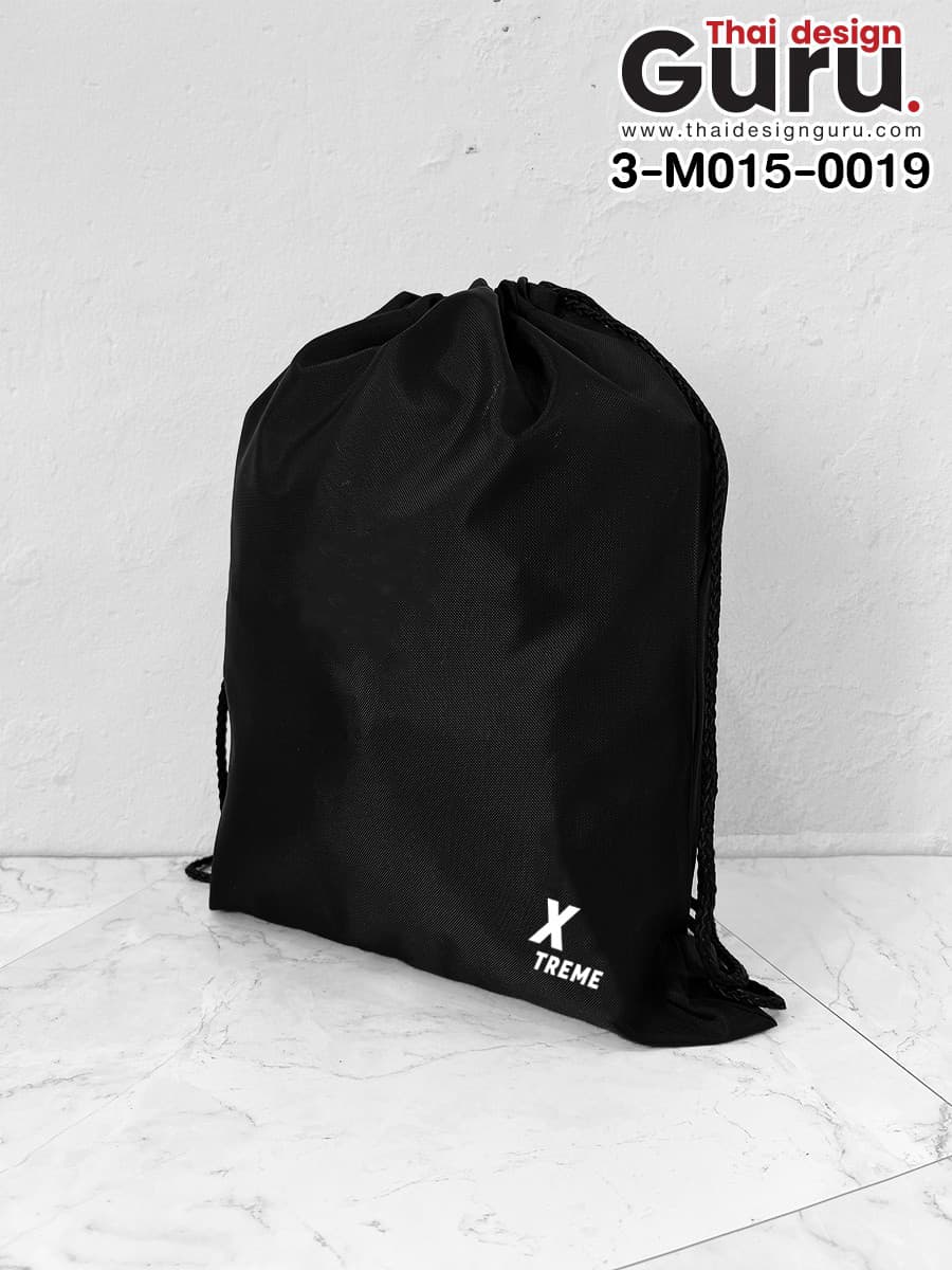 สั่งผลิตถุงผ้าหูรูดสีดำ สกรีนลาย ถุงผ้าหูรูดสีดำ สกรีนลาย